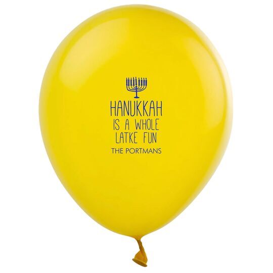 Latke Fun Hanukkah Latex Balloons